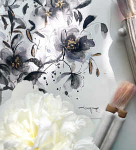 Black and White Floral Fine Art Print - Image 3