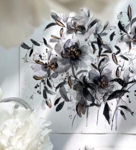 Black and White Floral Fine Art Print - Image 2