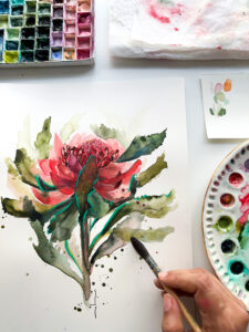 Exquisite Waratah Fine Art Print: Captivating Australian Botanical Wall Decor - Image 5