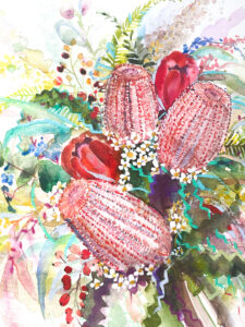 Australian native flowers ~ Banksia Bouquet Fine art print - Image 4