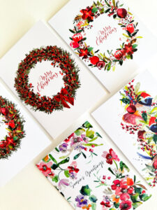 Set of 5 Holiday Greeting Cards