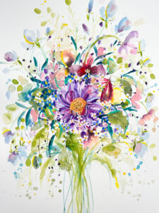 Happy Blooms - Original watercolour painting - Image 4