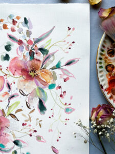 Blush Serenade - Original watercolour painting - Image 6