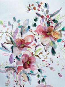 Blush Serenade - Original watercolour painting - Image 5