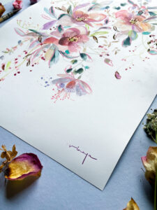 Blush Serenade - Original watercolour painting - Image 8