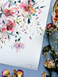 Blush Serenade - Original watercolour painting - Image 10