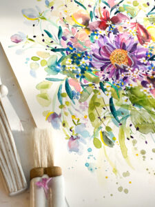 Happy Blooms - Original watercolour painting - Image 5